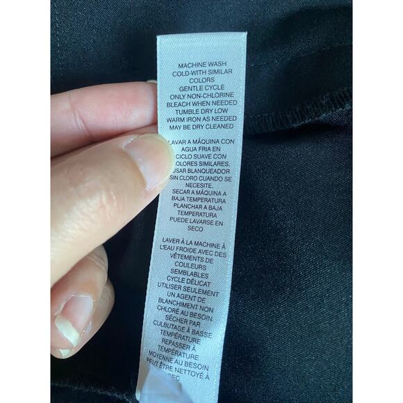 Chico’s Black Utility Jacket Size 0 (S) Stretch Cotton Gold Buttons Classic Chic - Picture 8 of 12